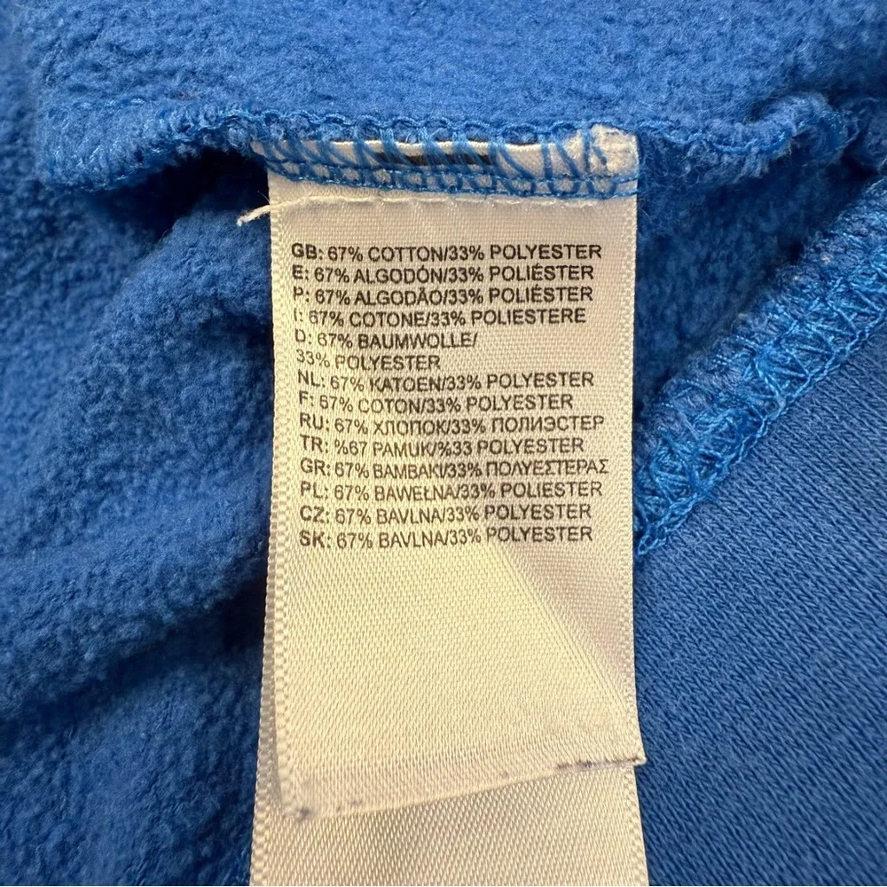 The North Face Blue Logo Hoodie Pullover Fleece Mens Medium - Picture 9 of 13